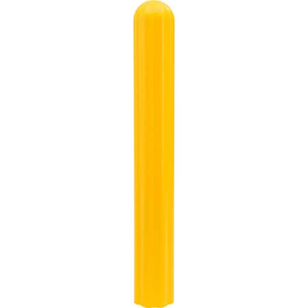 Global Industrial Ribbed Bollard Sleeve, 6 Dia. x 56H, Yellow 670523YL